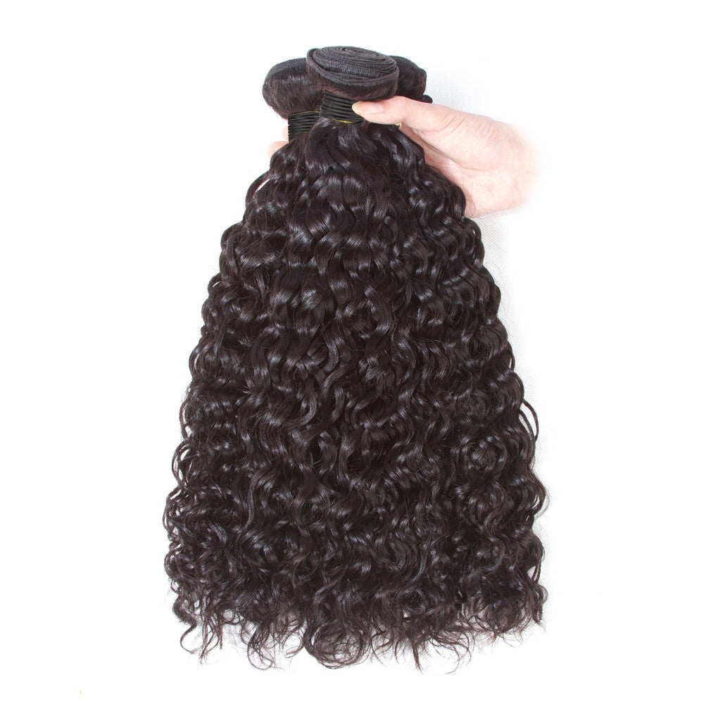 Bundle Deals Natural Curly Virgin Human Hair Natural Black